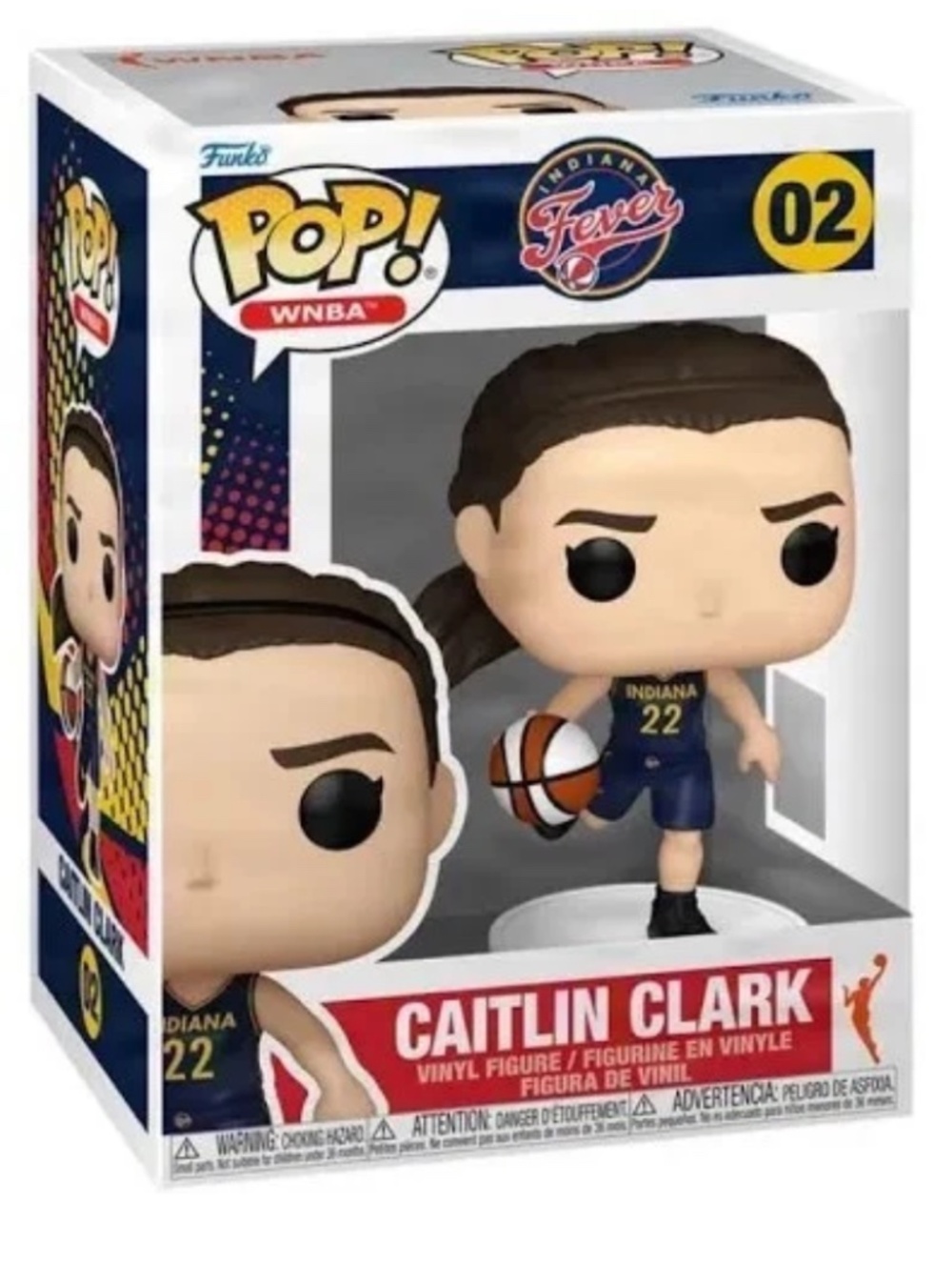 Caitlin Clark Funko POP Indiana Fever Rookie RC WNBA NBA Basketball Toy Figure